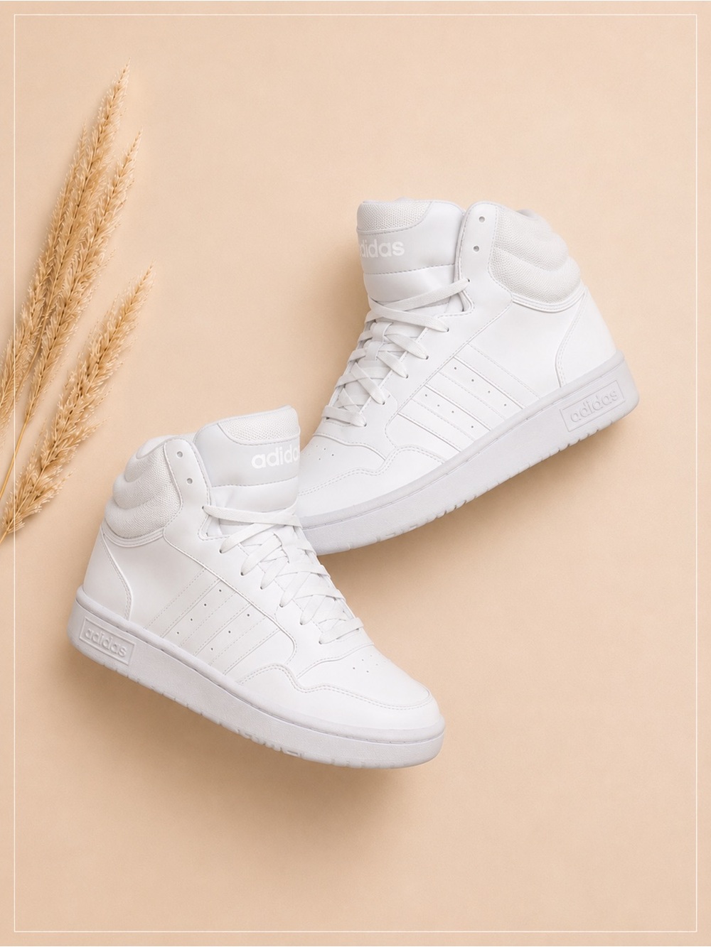 adidas Hoops 3 Mid Sneakers – White – Women’s 8.5